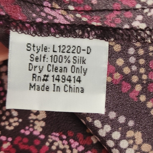 Johnny Was Bohemian Floral Blouse in Wine Color - Picture 4 of 5